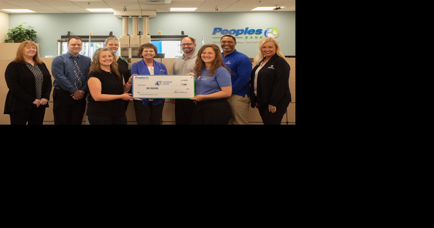 Peoples Bank Foundation donates 1,000 to Huntington Children’s Museum