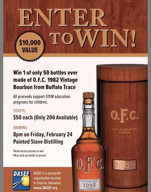 The Delaware's AeroSpace Education Foundation is raffling off an OFC 1982 Vintage Bourbon bottle made by Buffalo ... - WDEL 1150AM