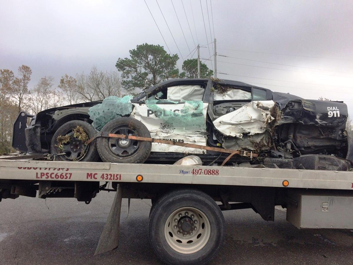 LSP Lake Charles officer receives minor injuries in twovehicle crash
