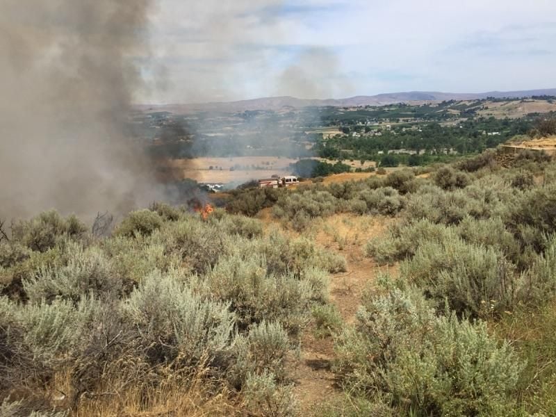 Fire reported in Naches Heights area