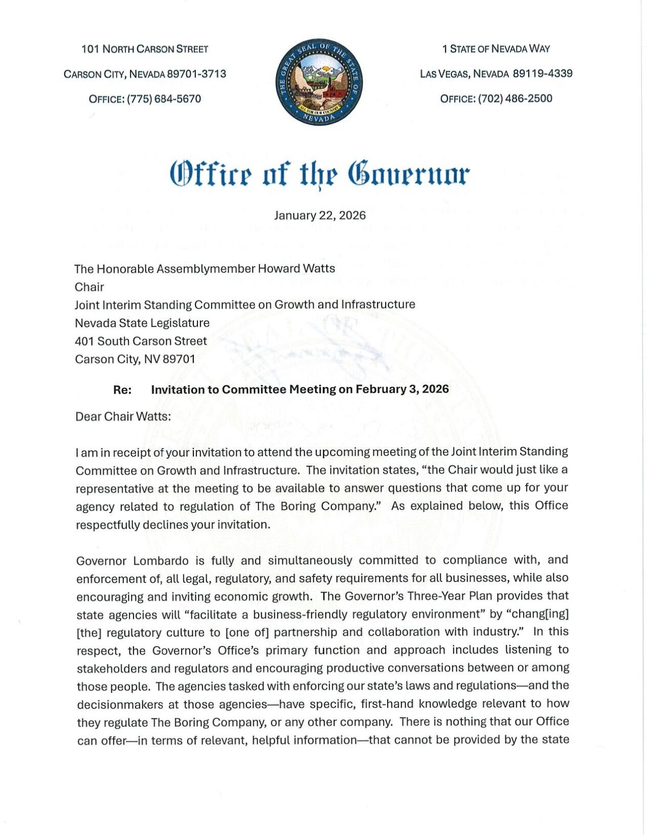 Letter from Governor’s Office Regarding February 2, 2026, Meeting Invitation.pdf