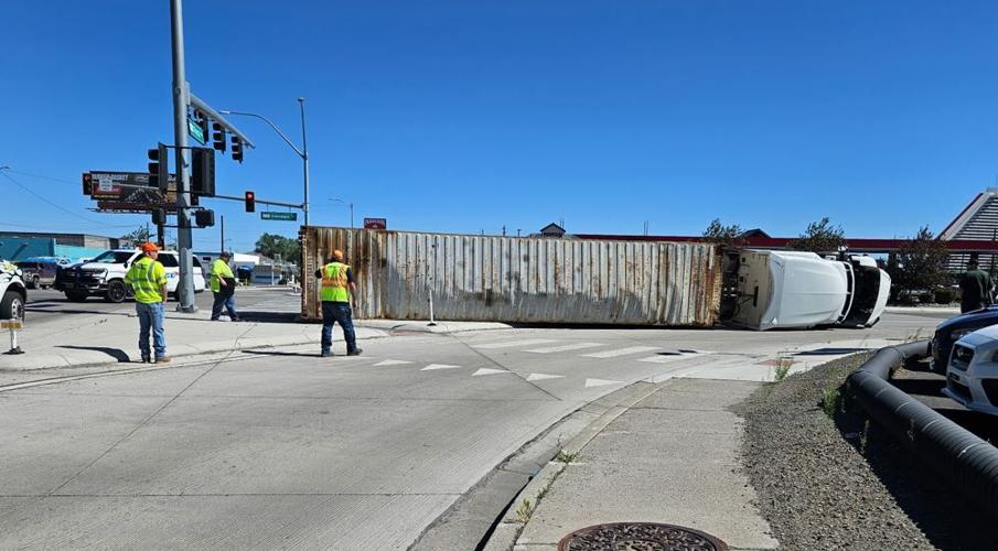 Semi truck near Rock