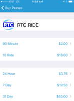 RTC Transit Riders Can Now Use Smartphone App for Passes