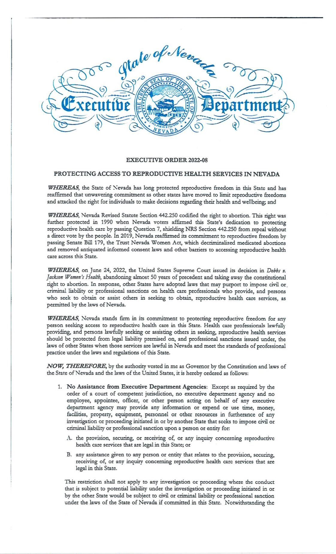 EO reproductive health care