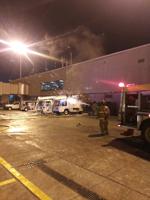 De-Icing Airport Truck Fire Sends Up Plume of Smoke