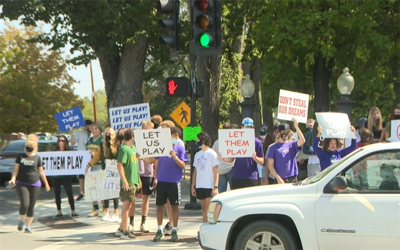 Protesters Urge Nevada Governor to Resume High School Sports This Year