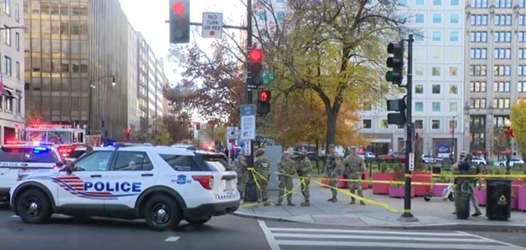 Scene of where National Guardsmen shot
