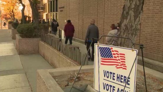 Voters, New and Old,  Line Up to Cast Ballots on Election Day