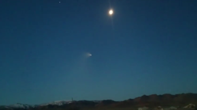 Lights in Sky from Navy Test Missile Launch