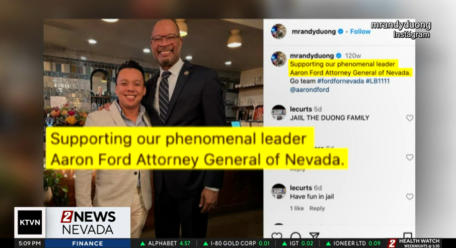 NV Attorney General Ford received $16k from California family embroiled in FBI investigation