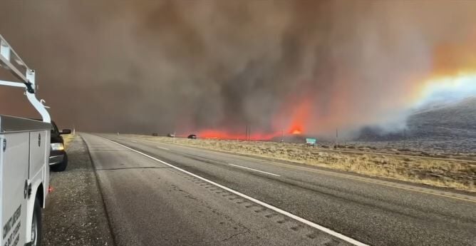 Pack Fire in Mono County
