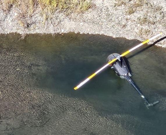 Helicopter in East Carson River