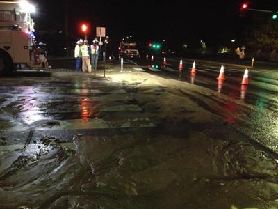 Water Main Break Causing Traffic Concerns in South Reno