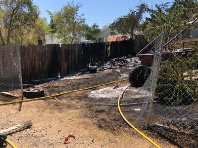 Crews Put Out Fire in Sun Valley Backyard