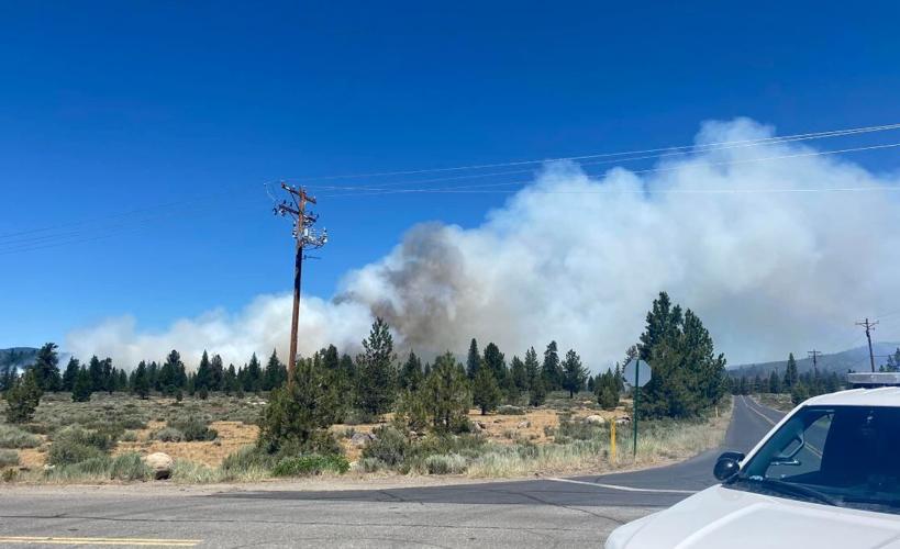 Truckee Police photo of fire