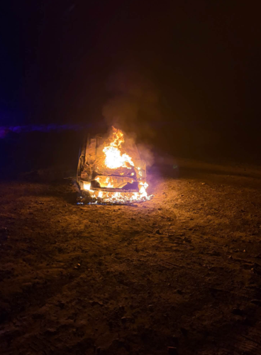 Car fire Lyon County 2