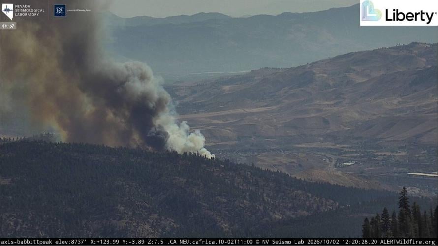 Babbitt Peak view of fire