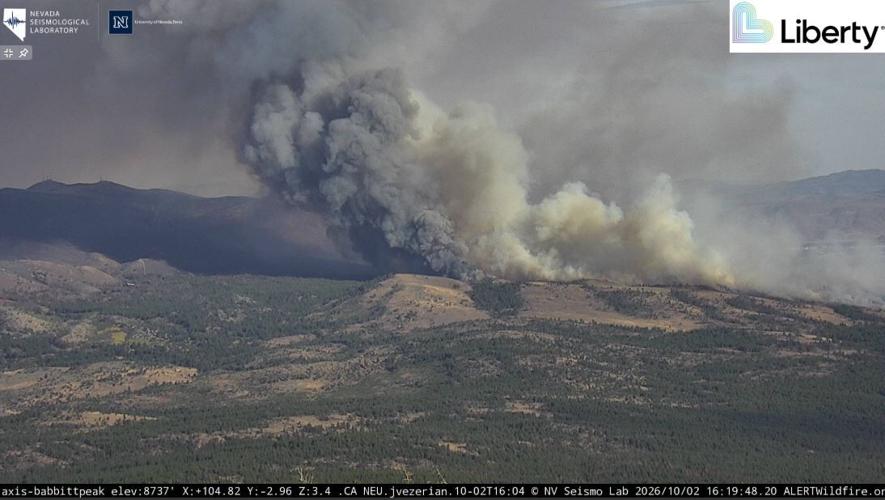Babbitt Peak view of fire