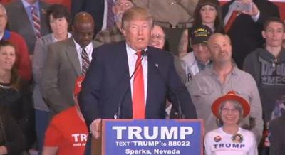 Donald Trump Speaks in Sparks Ahead of GOP Caucus