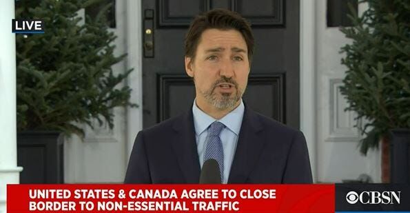 U.S.-Canada Border to Close Late Friday to Non-Essential Trips