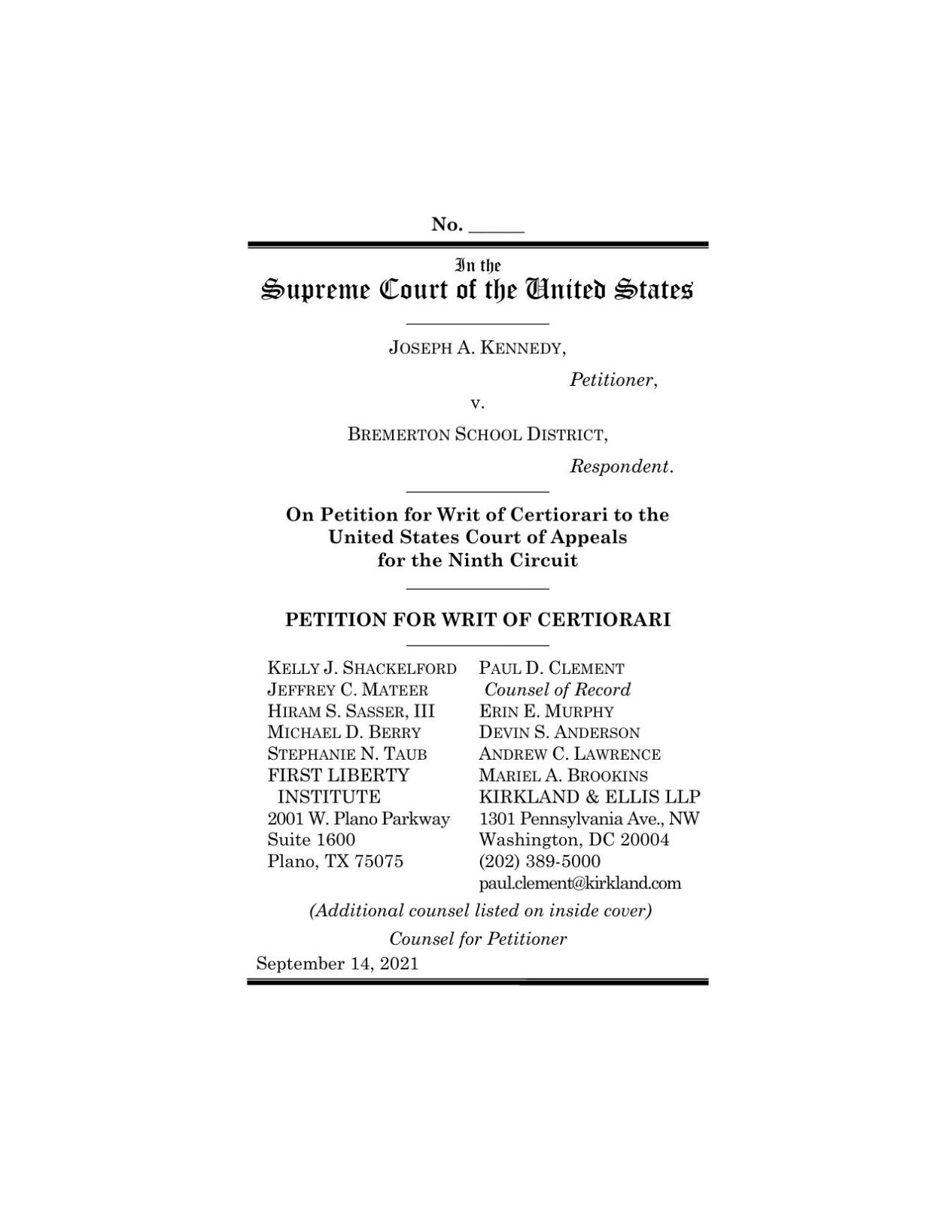 SCOTUS Kennedy coach case