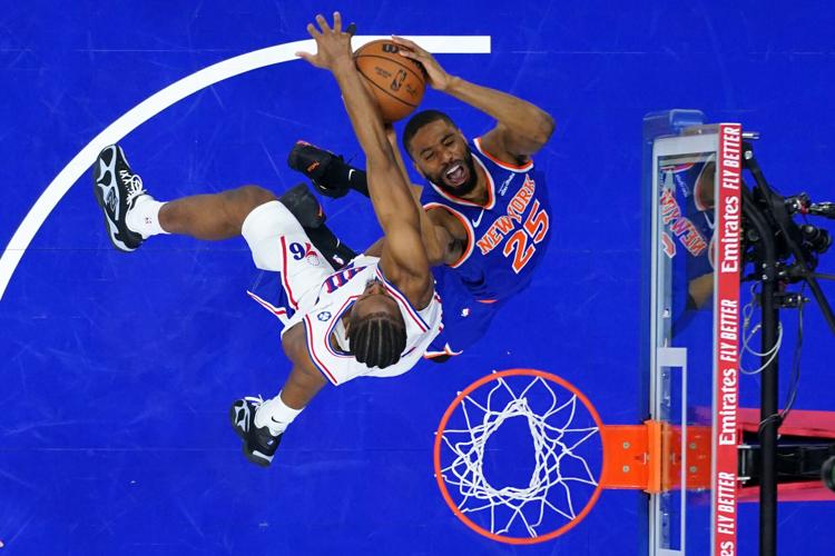 APTOPIX Knicks 76ers Basketball