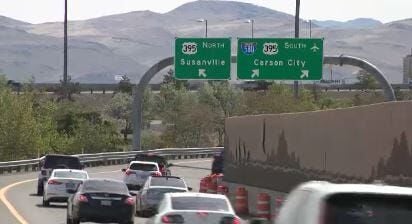 Construction Continues Along US 395 and I-580 near the Spaghetti Bowl