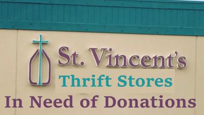 St Vincent's Thrift stores in need of donations