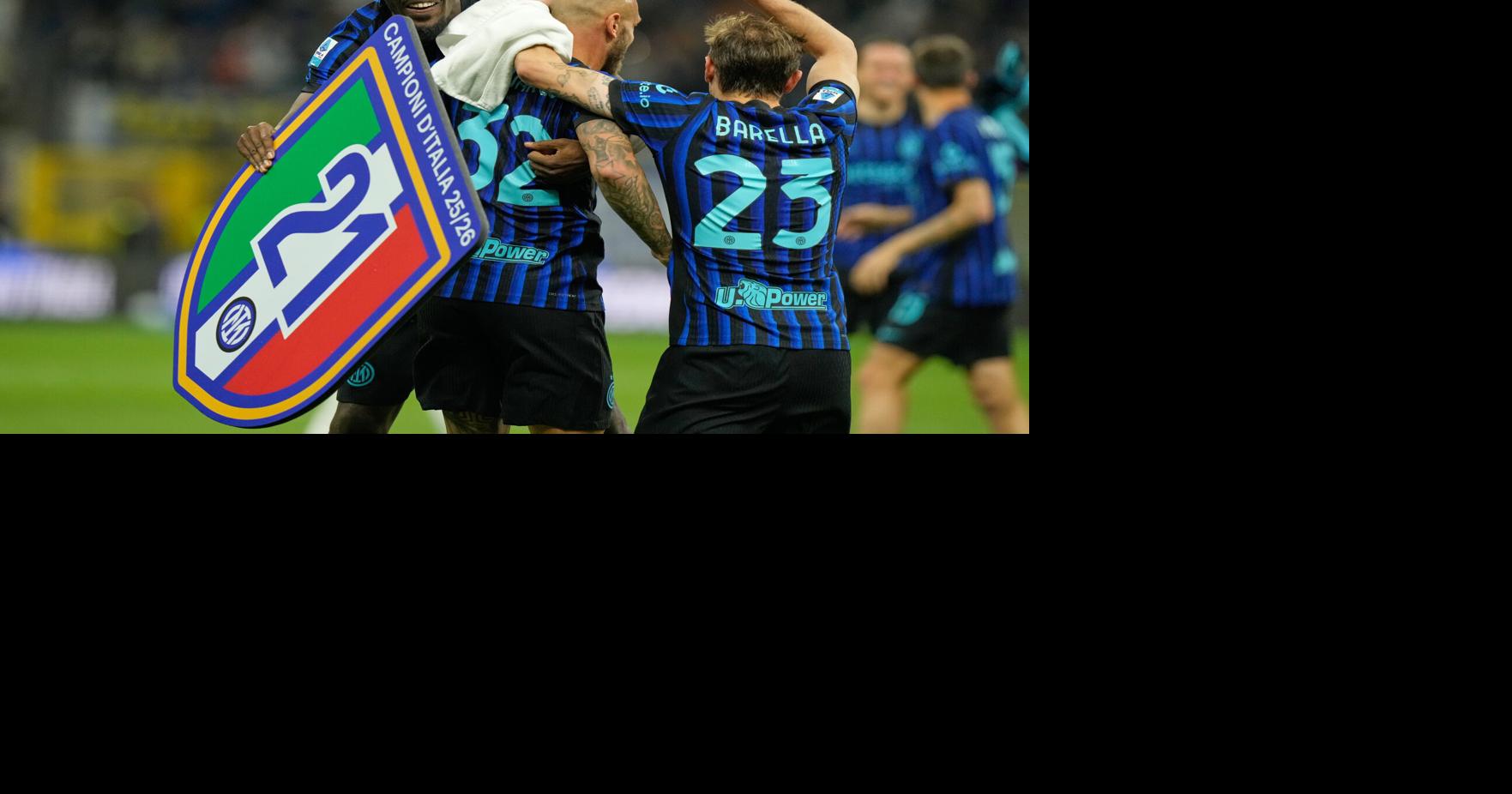 Inter Milan seals the Italian league soccer title with 3 rounds to spare