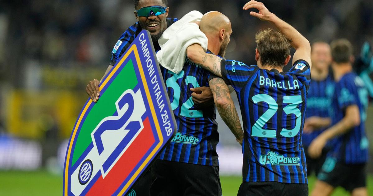 Inter Milan seals the Italian league soccer title with 3 rounds to spare