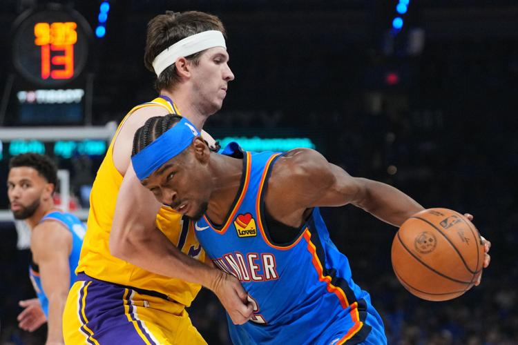 APTOPIX Lakers Thunder Basketball