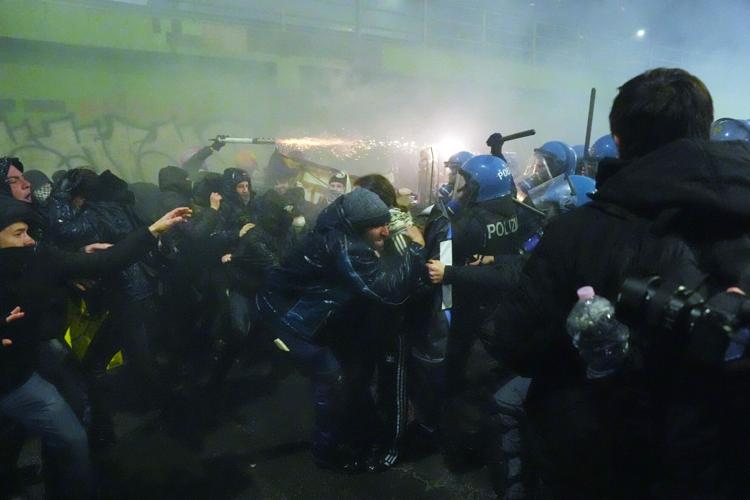 Italy Milan-Cortina Olympics Protest