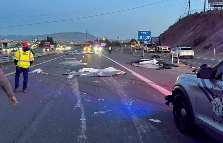 Sheet metal crash on I-80