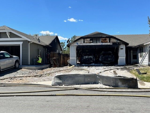 Mustang Trail Drive house fire 1