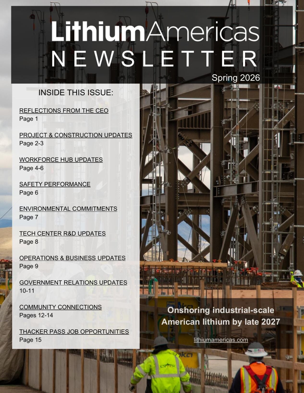Lithium Americas newsletter