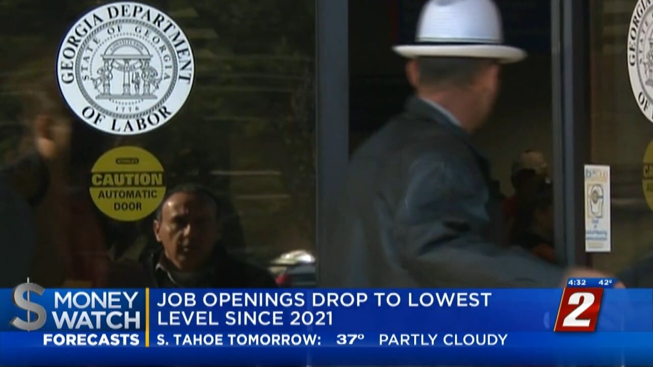 Job Openings Drop to Lowest Level Since 2021
