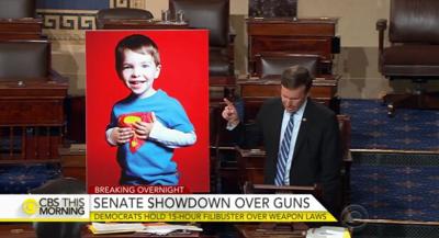 In Wake of Mass Shootings, (D) Senator Wages 15-Hour Filibuster