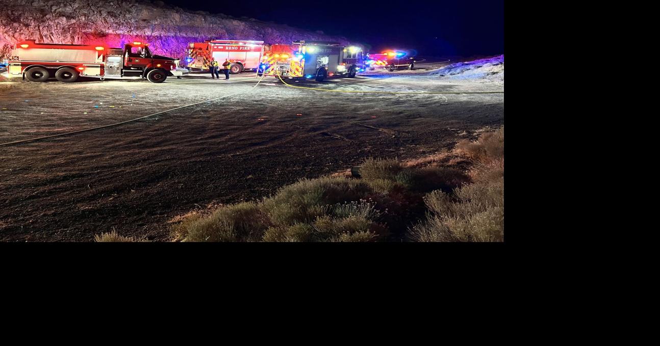 Fire crews work late night brush fire in south Reno | Local News ...