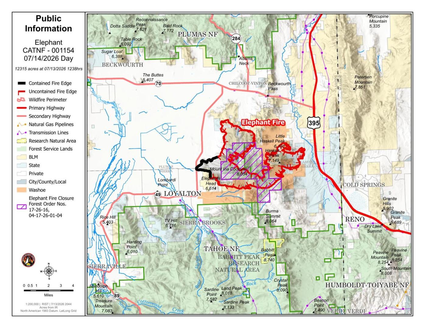 Elephant Fire, July 14, 2026