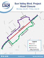 Sun Valley Boulevard Closed Between Middle Fork Drive and Leon Drive July 20-24