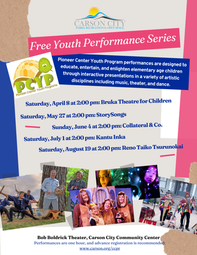 Carson City Parks and Rec Dept. Hosting Free Educational Performance Series