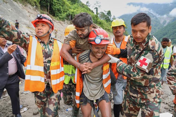 APTOPIX Nepal Flash Floods