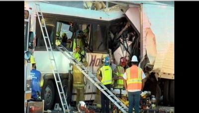 At least 13 killed in tour bus crash in Palm Springs