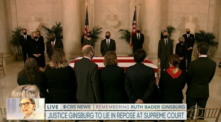 Justice Ginsburg's Casket Arrives at Supreme Court for Public Viewing