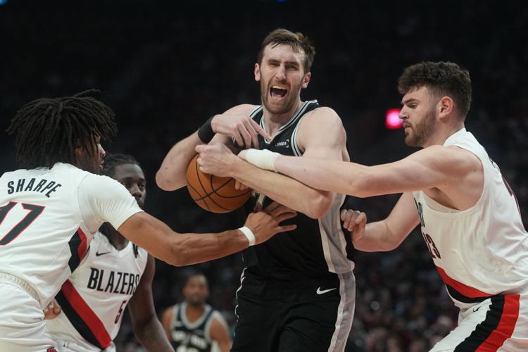 Spurs Trail Blazers Basketball