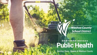 Mowing grass, NNPH WCSD logos