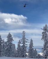 Helicopter Search for Missing Skier