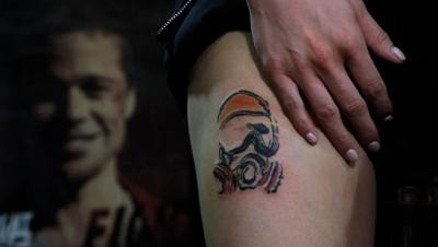 Hong Kong Protesters Use Skin and Ink to Support Movement