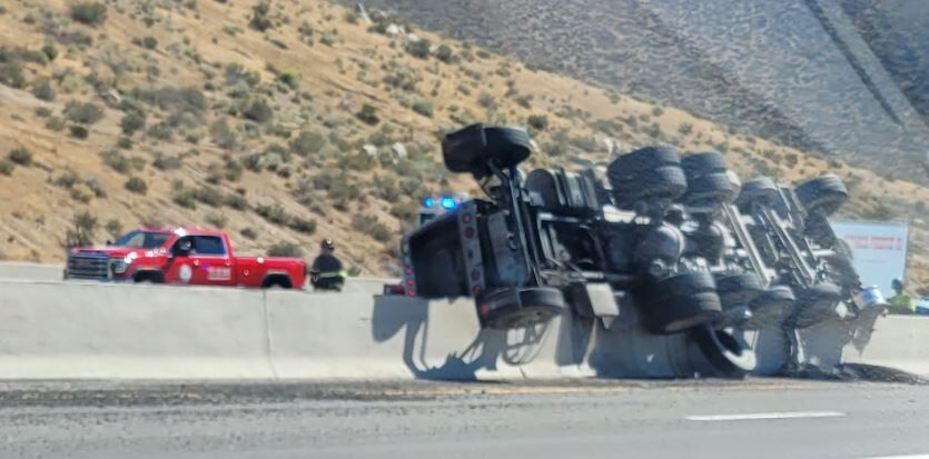 Overturned truck