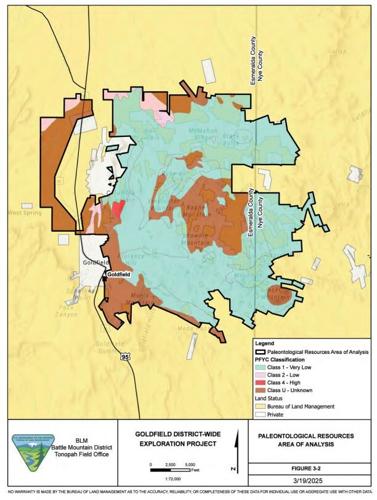 Goldfield mining project map